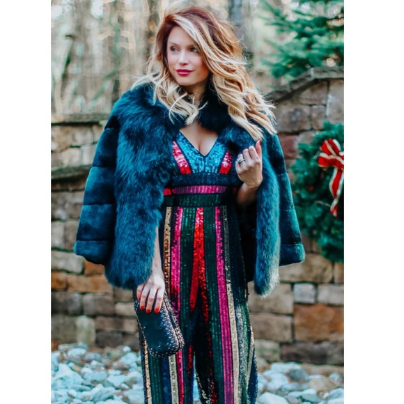 Stunning, multi-color sequin jumpsuit! New without tags! - Picture 2 of 7